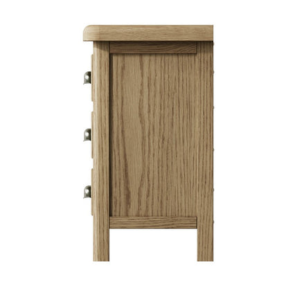 Bondi Bedside Table Oak Natural 3 Drawers