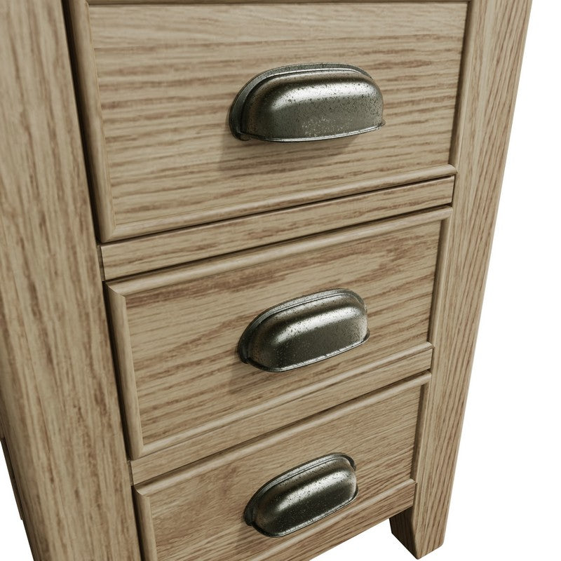 Bondi Bedside Table Oak Natural 3 Drawers