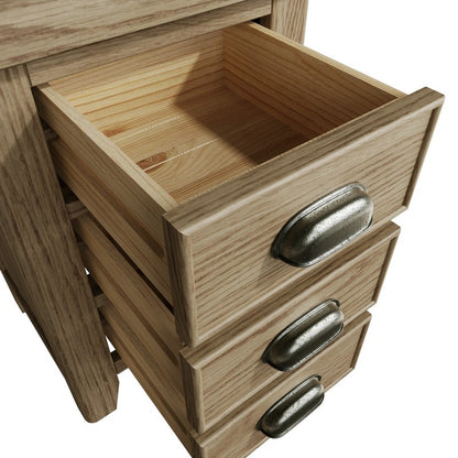 Bondi Bedside Table Oak Natural 3 Drawers