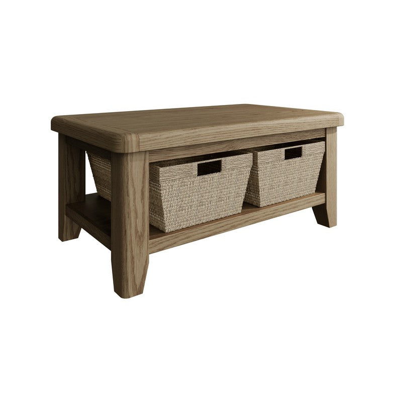 Bondi Coffee Table Oak Natural 1 Shelf