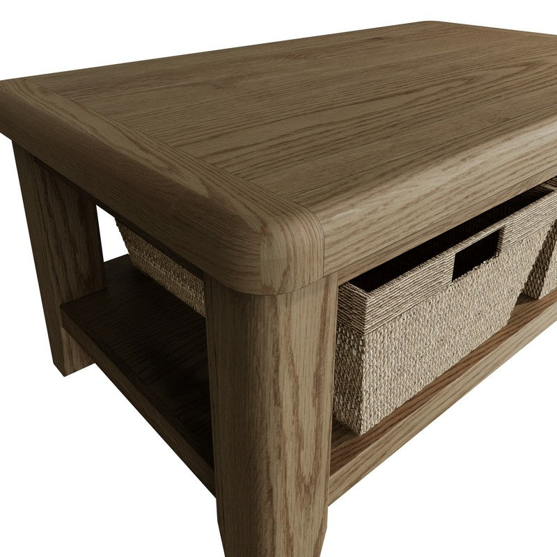 Bondi Coffee Table Oak Natural 1 Shelf