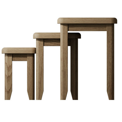 Bondi Nest of 3 Tables Oak Natural