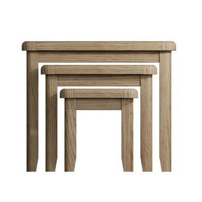 Bondi Nest of 3 Tables Oak Natural