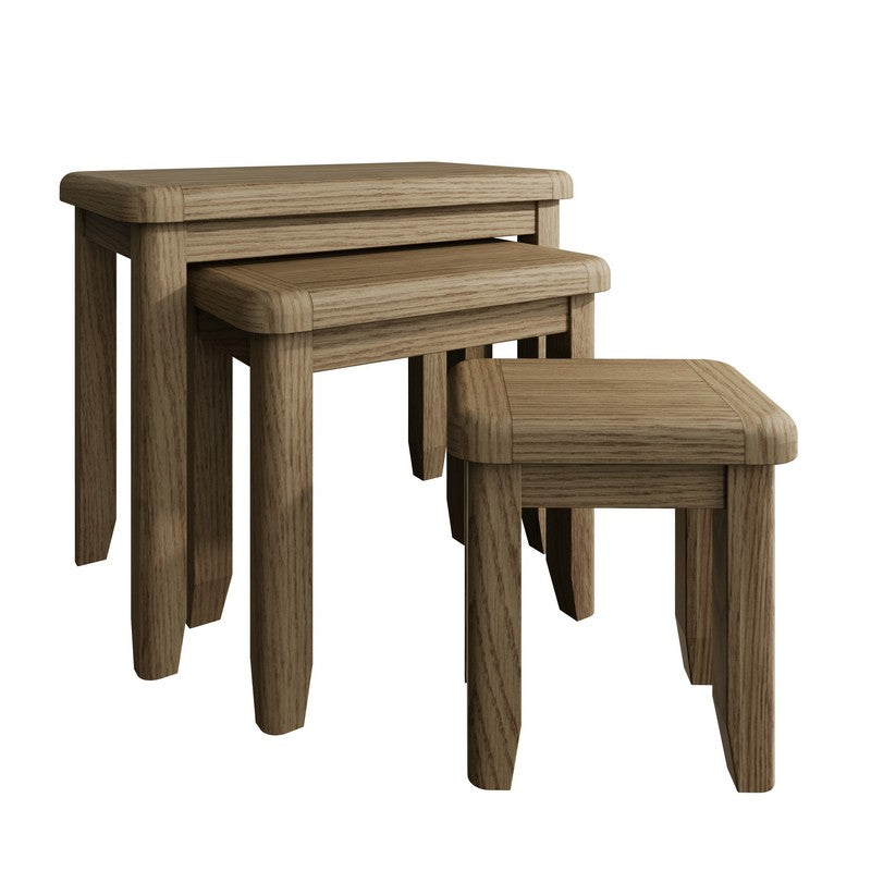 Bondi Nest of 3 Tables Oak Natural