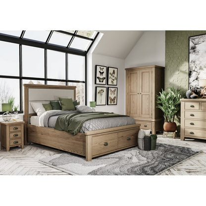 Bondi Tall Wardrobe Oak Natural 3 Doors 2 Drawers