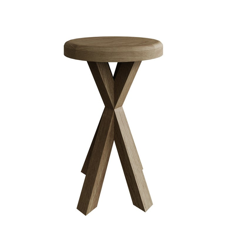 Bondi Circular Side Table Oak Natural