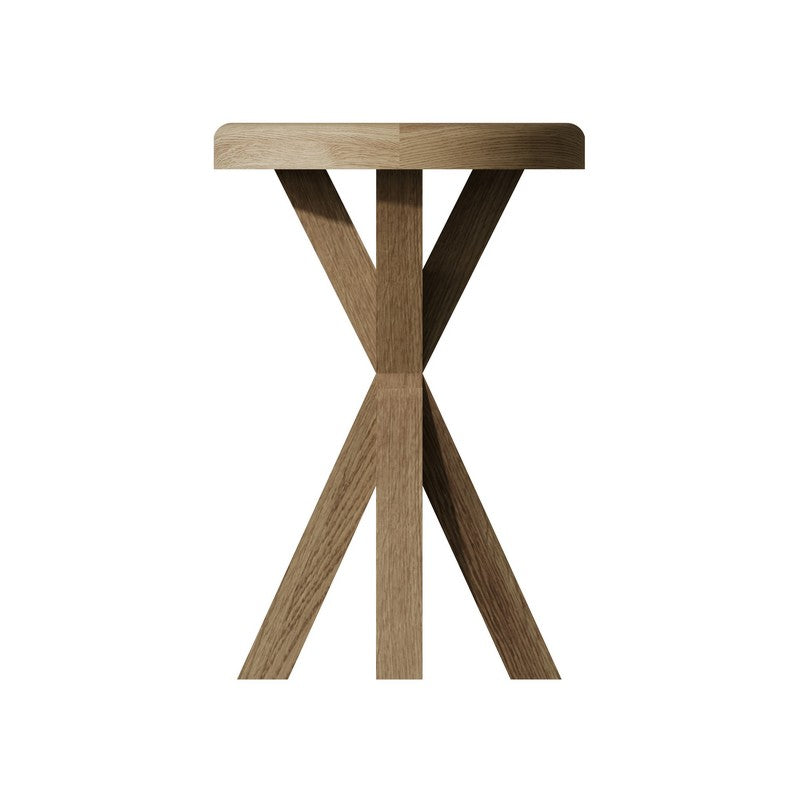 Bondi Circular Side Table Oak Natural