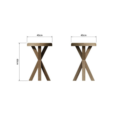 Bondi Circular Side Table Oak Natural