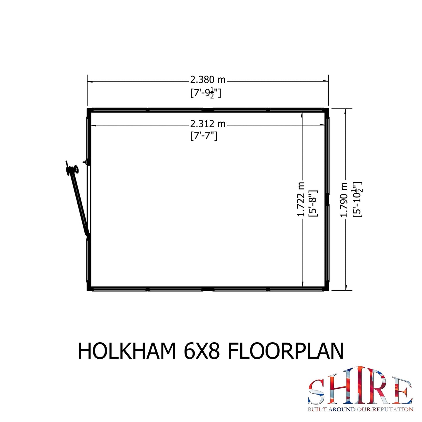 Shire Holkham 7' 9" x 6' 2" Apex Greenhouse - Premium Coated