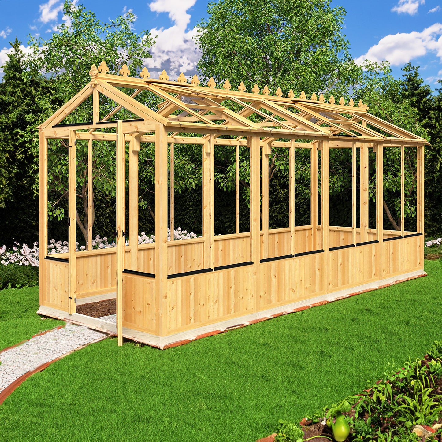 Shire Holkham 15' 7" x 6' 2" Apex Greenhouse - Premium Coated