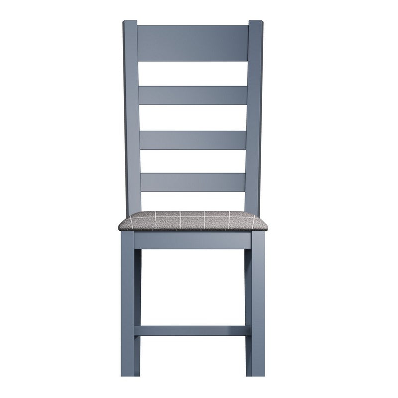 Pair of Bondi Dining Chairs Oak Blue Grey