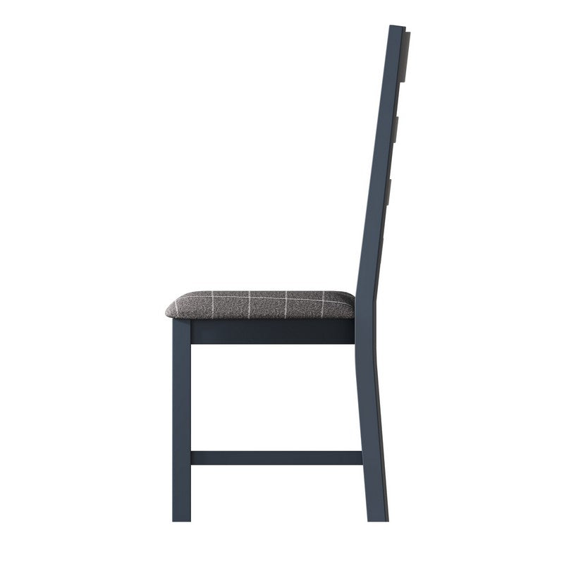 Pair of Bondi Dining Chairs Oak Blue Grey