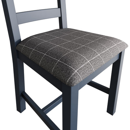 Pair of Bondi Dining Chairs Oak Blue Grey