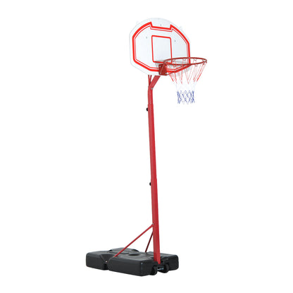 Homcom Basketball Stand Net Hoop Backboard Portable 260-310cm Height Adjustable with Wheels for Kids Adults Sports Fun