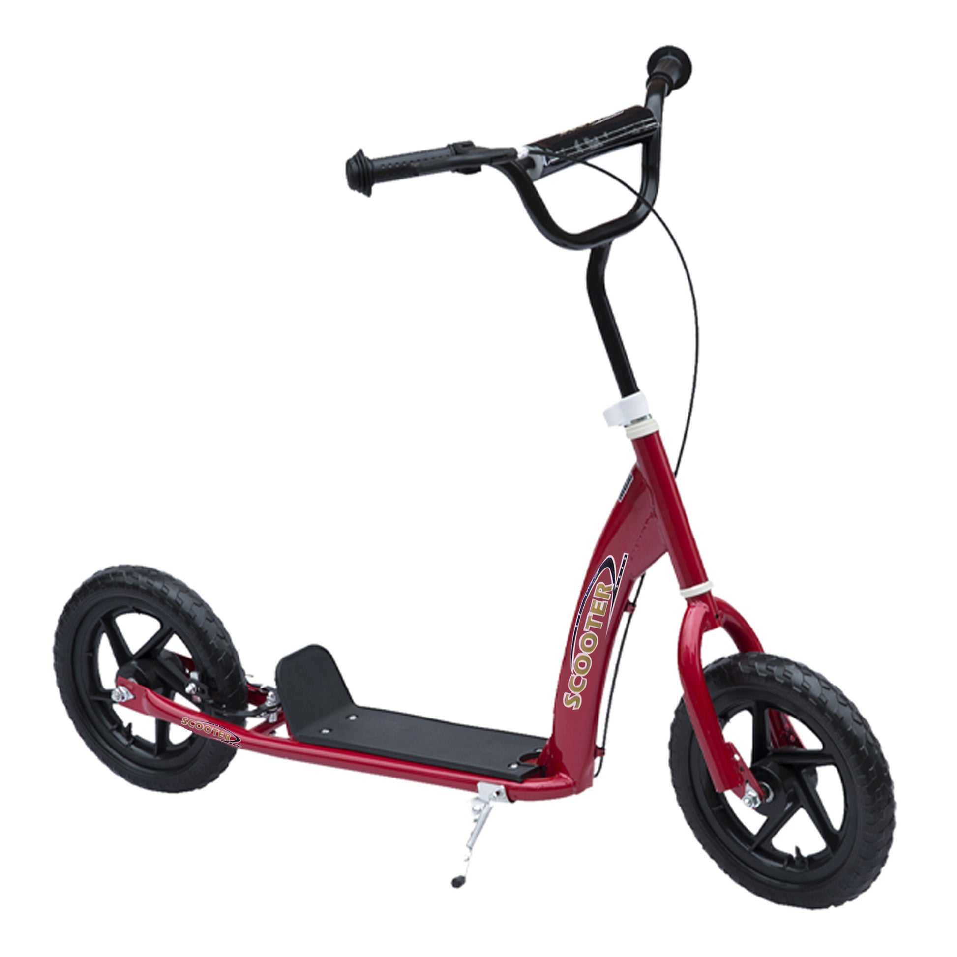 Homcom Teen Push Scooter Kids Children Stunt Scooter w/ 12" EVA Tyres