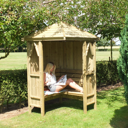 Shire Blue Honeysuckle Corner Garden Arbour 4' x 4'