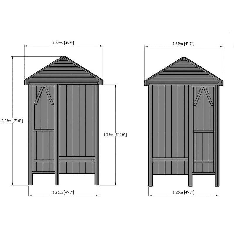 Shire Blue Honeysuckle Corner Garden Arbour 4' x 4'