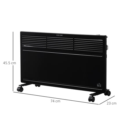 Homcom Convector Radiator Heater Freestanding or Wall-mounted w/ Adjustable Thermostat