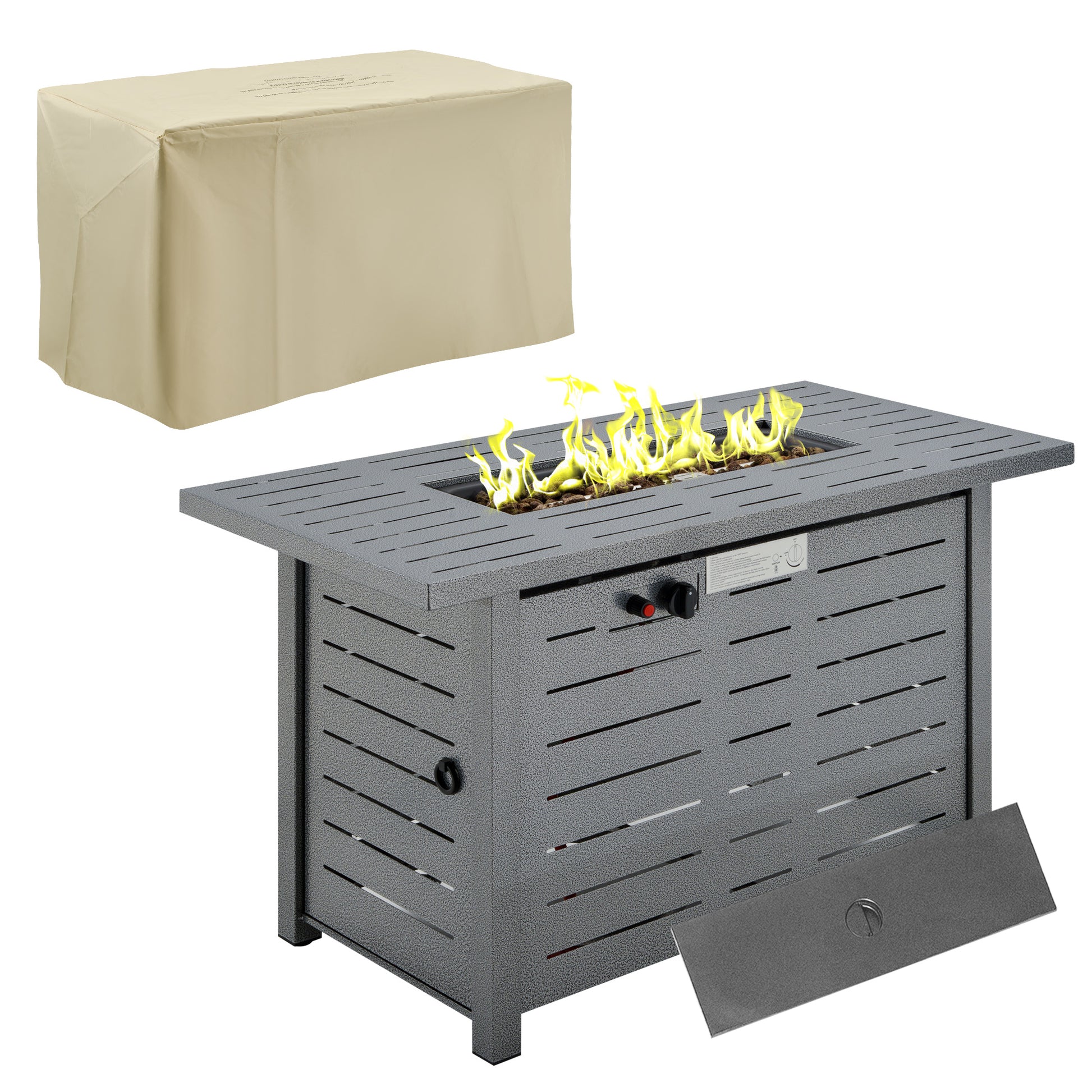 Outsunny Propane Gas Fire Pit Table