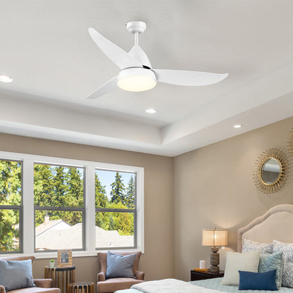 Homcom Reversible Ceiling Fan with Light