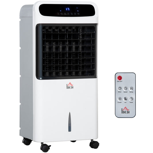 12L Multifunction Three Speed Air Cooler With Remote Control White by Homcom