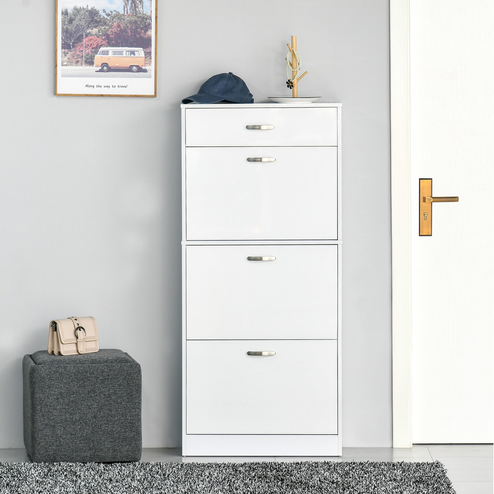 Homcom Shoe Cabinet with 4 Drawers