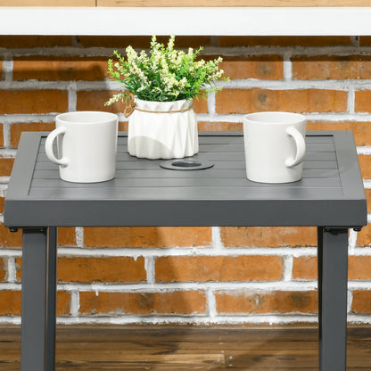 Outsunny Steel Garden Side Table