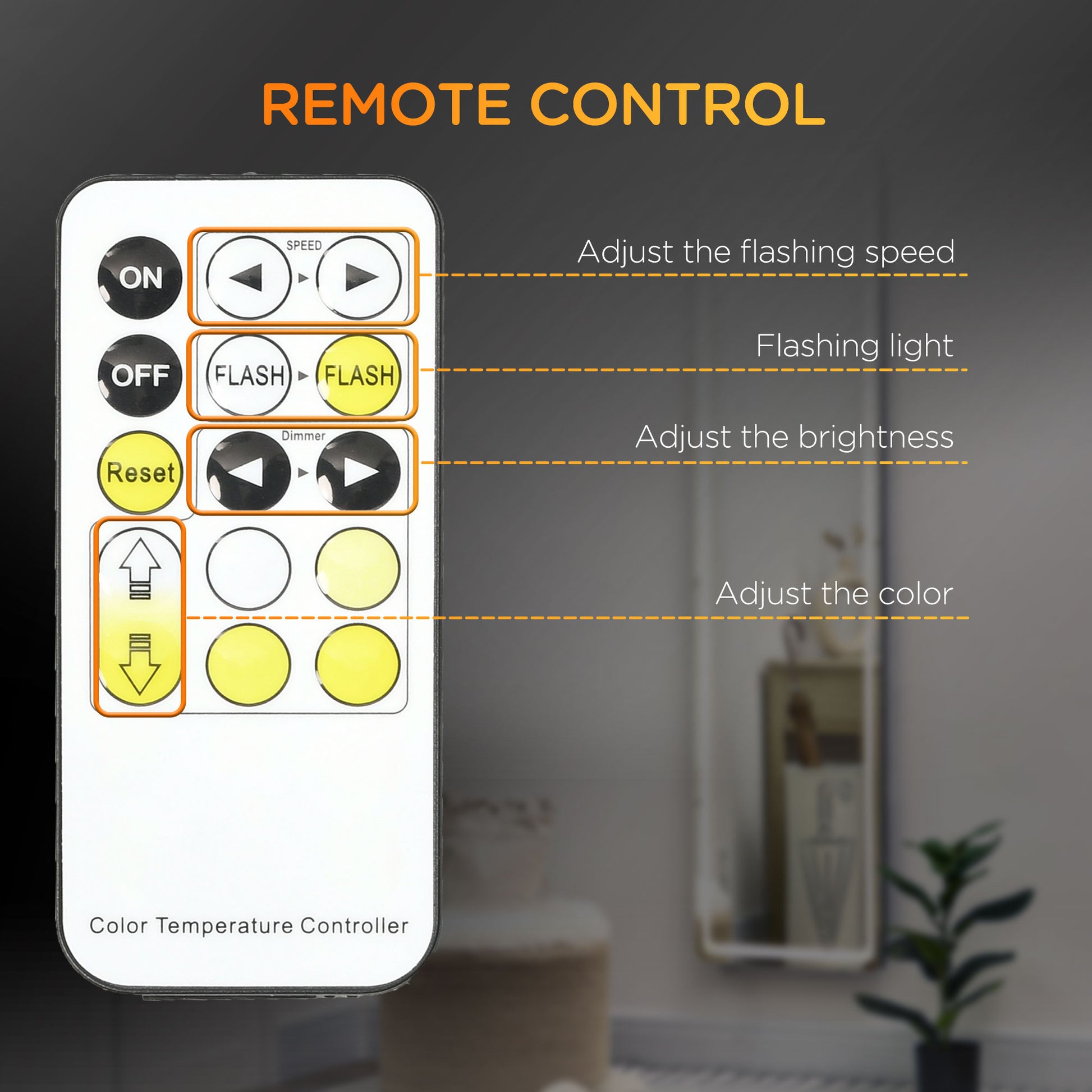 Homcom Full-Length Mirror with LED Lights and Remote Control