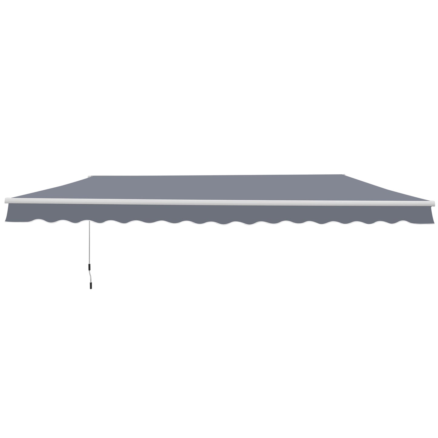 Outsunny Manual Retractable Awning Size (4M X3M)-Grey