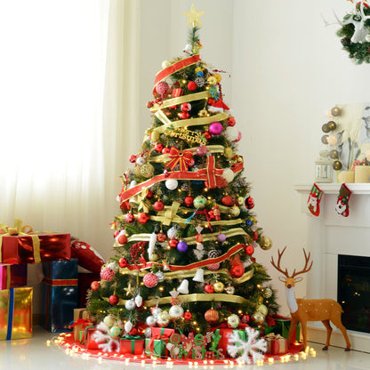 Homcom 6FT Pre-Lit Artificial Christmas Tree