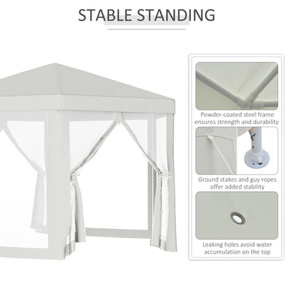 Outsunny 4M Hexagon Gazebo