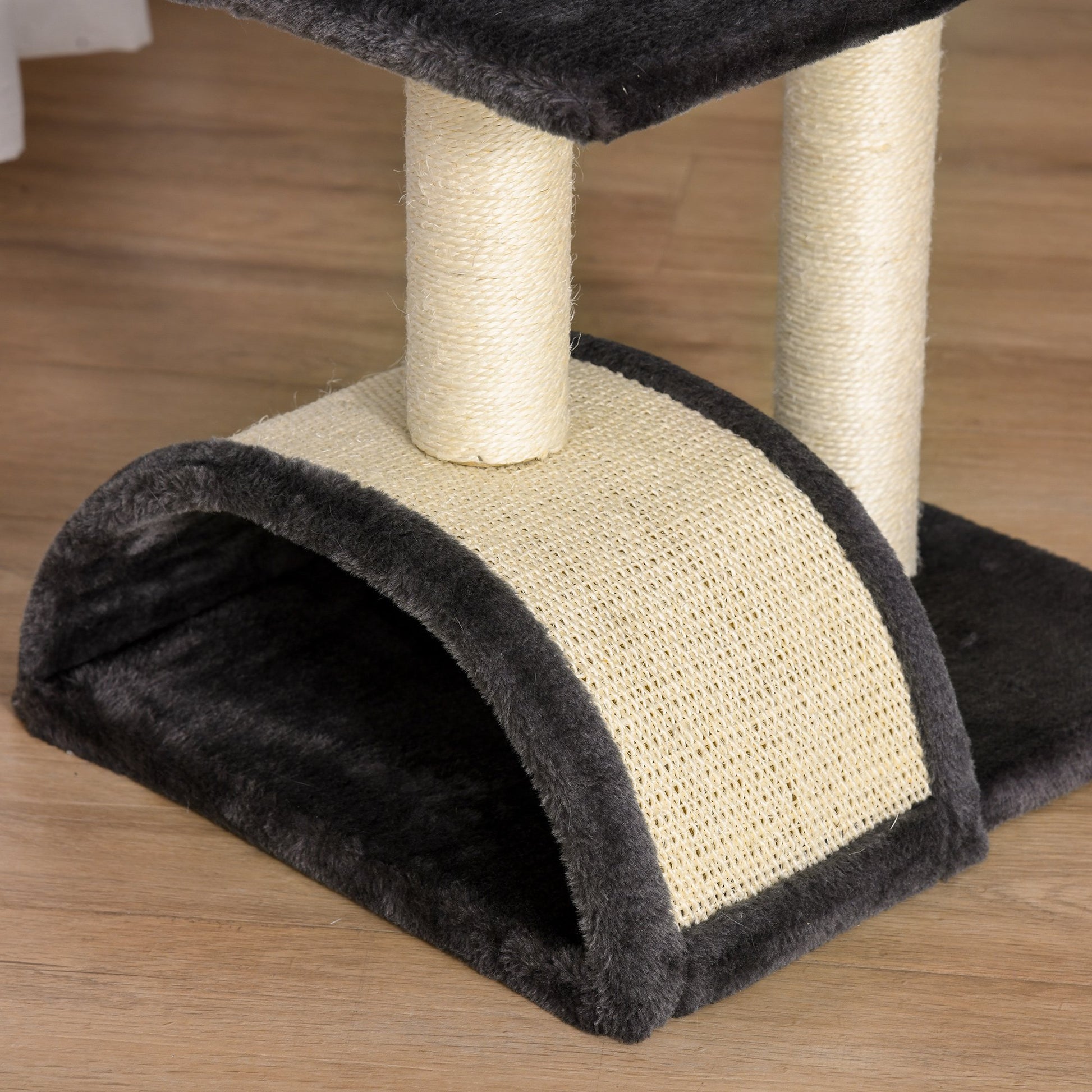 PawHut Cat tree Tower 72cm Climbing Activity Centre Kitten-Grey