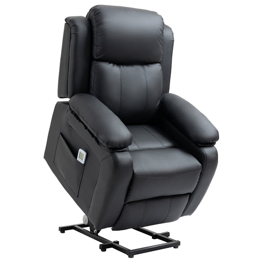 Homcom Electric Power Lift Recliner Chair Vibration Massage Reclining Chair with Remote Control and Side Pocket