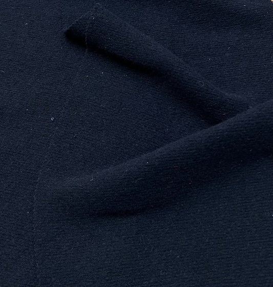 Wool Navy Plain Fabric-0