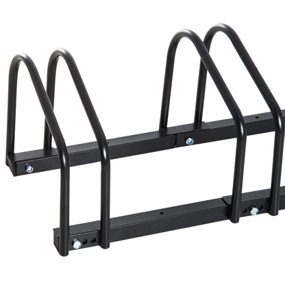 Homcom Bike Stand Parking Rack Floor or Wall Mount Bicycle Cycle Storage Locking Stand (5 Racks