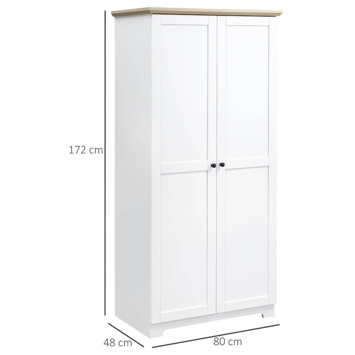 Homcom 172cm Wooden Kitchen Storage Cabinet