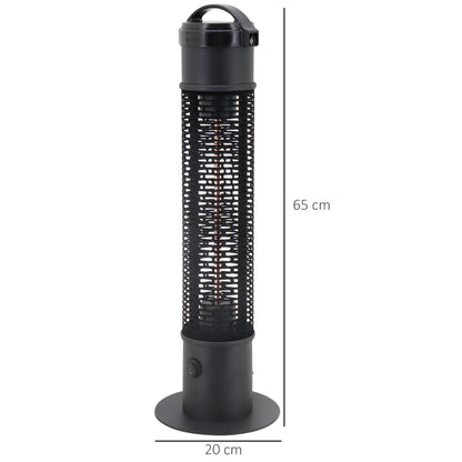 Outsunny Table Top Patio Tower Heater with Cool Touch Felt Mesh Cover