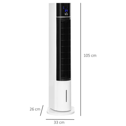 3L Oscillating Three Speed Air Cooler With Timer & Remote Control White & Black by Homcom