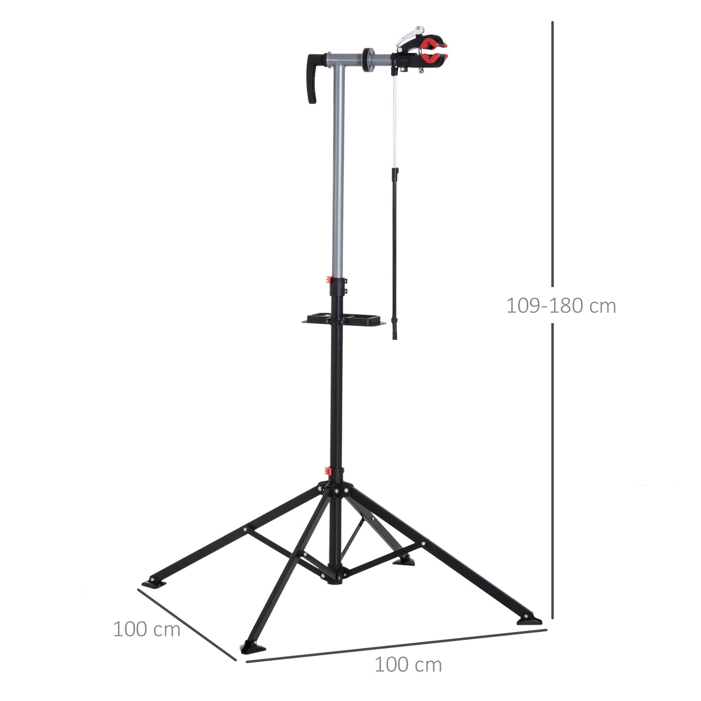 Homcom Adjustable Bike Clamp Bicycle Repair Stand-Black