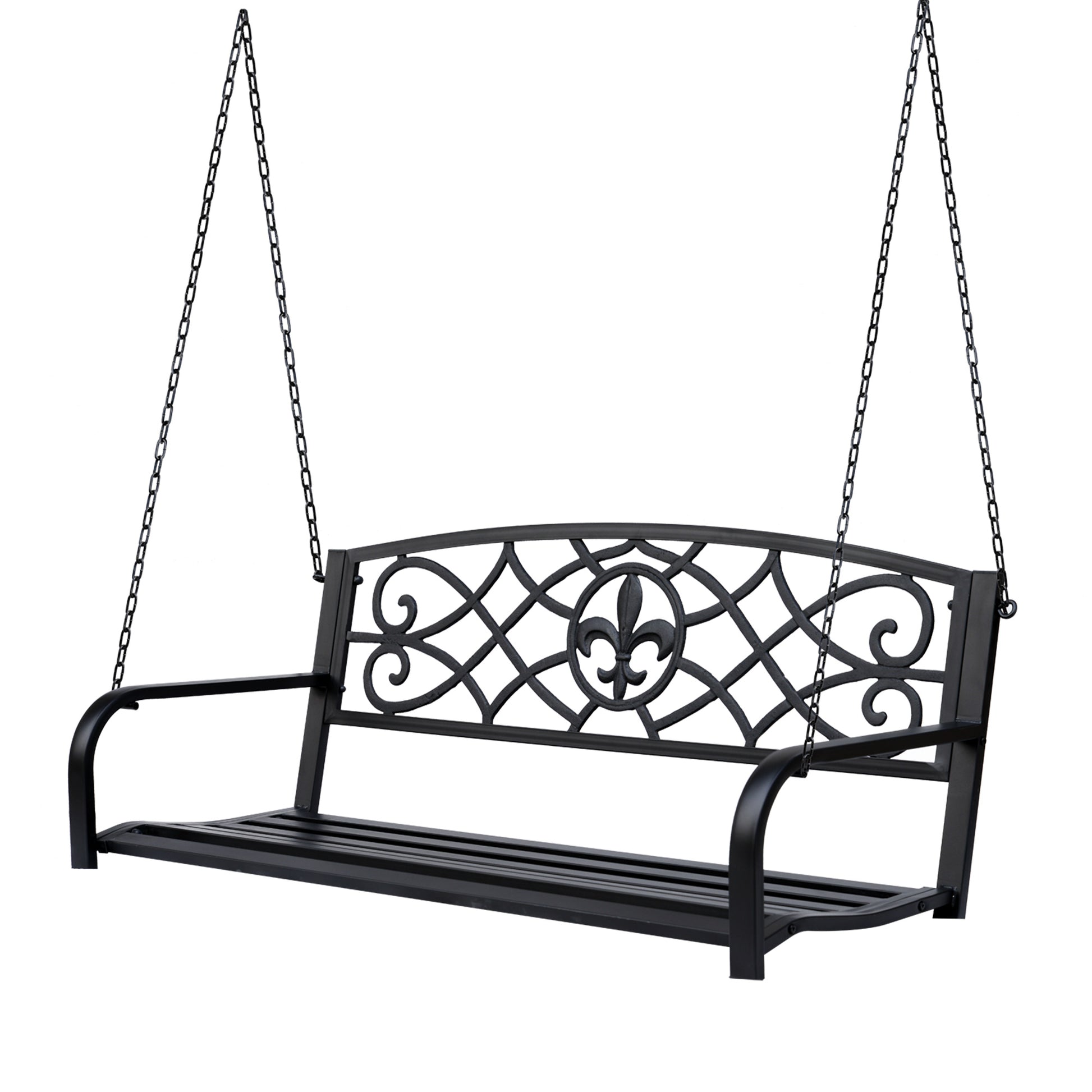 Outsunny Outdoor Porch Swing Seat Bench with Chains for the Yard