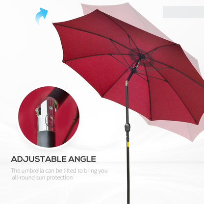 Outsunny ?2.6M Umbrella Parasol-Red