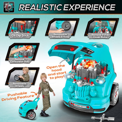 Homcom Kids Truck Engine Toy Set