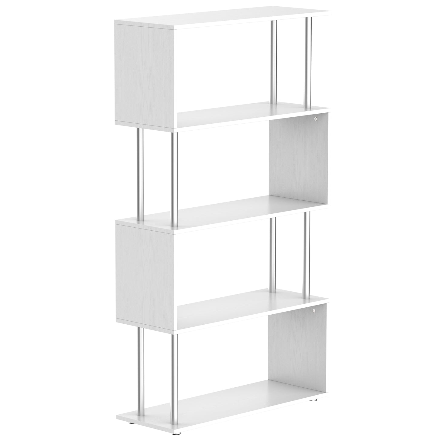 Homcom Double 'S' Shelving Unit - White