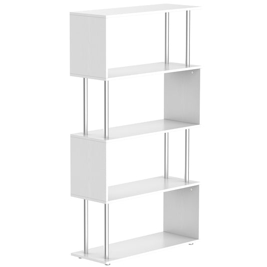 Homcom Double 'S' Shelving Unit - White