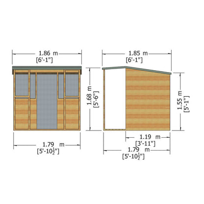 Shire Stable 6' 1" x 6' Offset Apex Children's Playhouse - Premium Dip Treated Shiplap