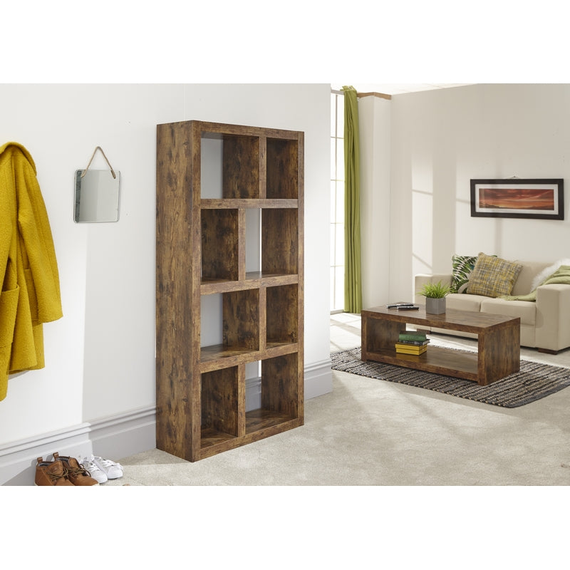 Jakarta Tall Bookcase Brown 8 Shelves