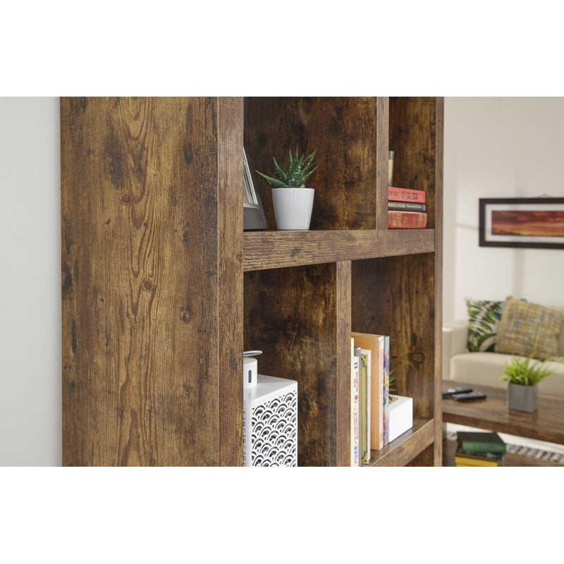 Jakarta Tall Bookcase Brown 8 Shelves