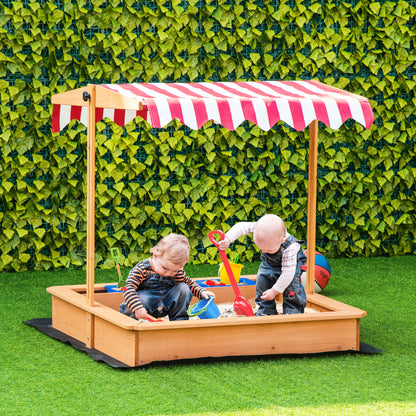 Outsunny Kids Wooden Sandbox