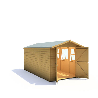 Shire Jersey 7' 1" x 14' 3" Apex Shed - Premium Dip Treated Shiplap