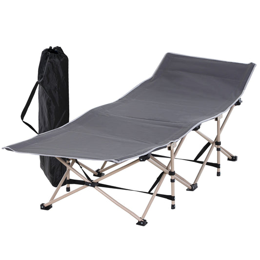 Single Person Folding Camping Cot Portable Camp Sleeping Bed With Carry Bag-0